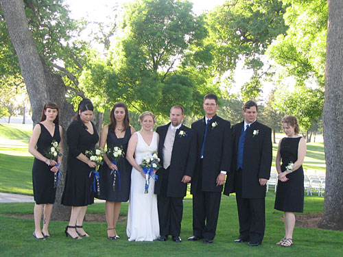 Nate and Andria wedding party